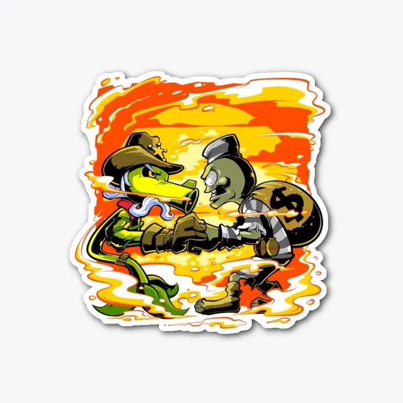 Cops vs Robbers Sticker (PvZ Edition)